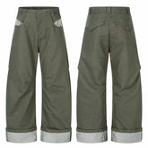 CapCabin “Vintage Utility Fold-Hem Pants”