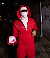 GLAZA GOD Sweatshirt Sets - RED