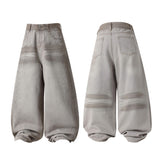 CapCabin Washed Balloon Fit Denim Pants