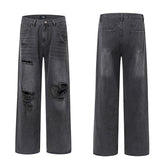 WELLDONE Distressed Straight-Leg Jeans
