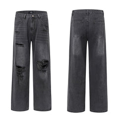 WELLDONE Distressed Straight-Leg Jeans