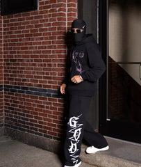GLAZA GOD Sweatshirt Sets -BLACK