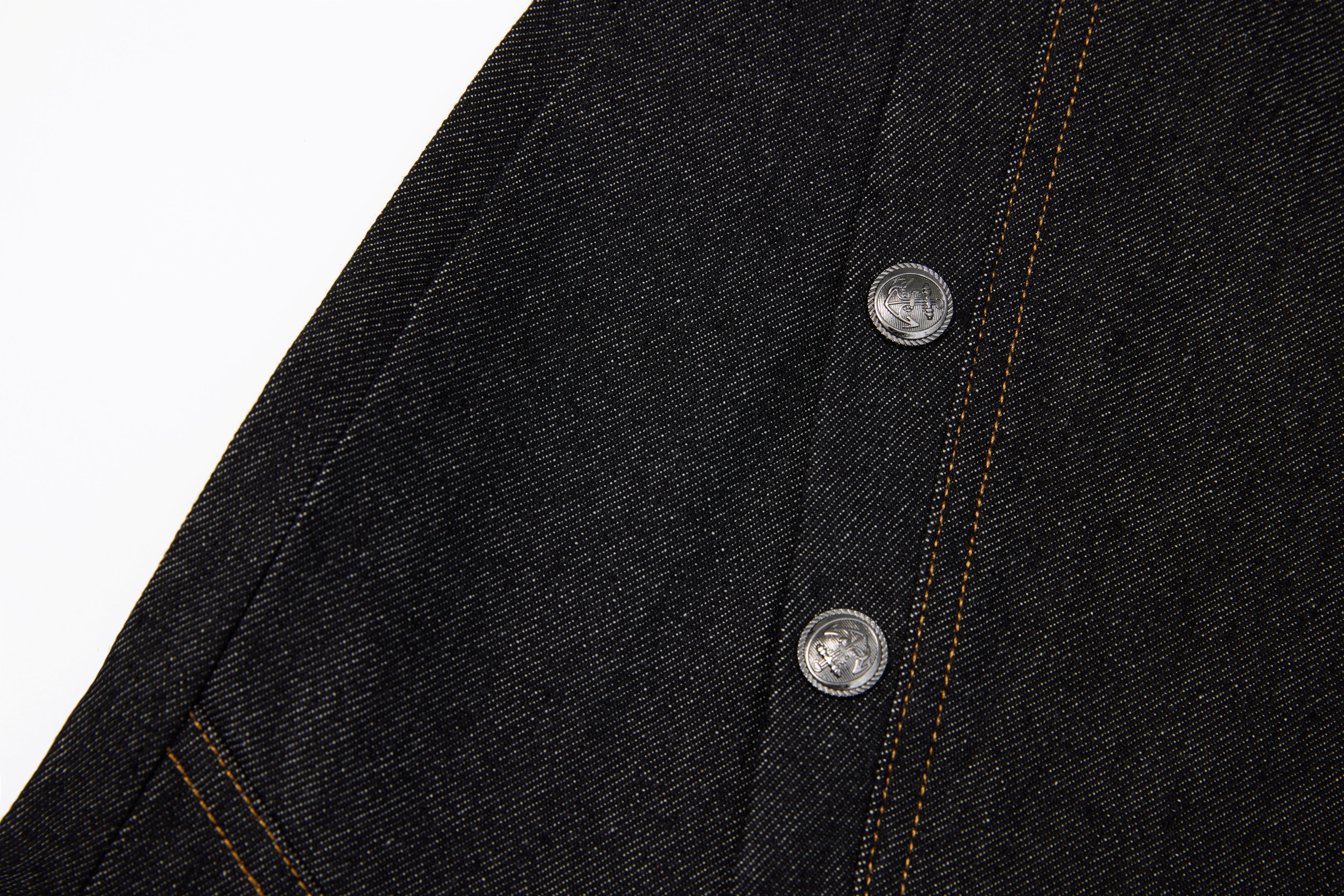 CapCabin Rivet Panel Wide-Leg Denim Jeans