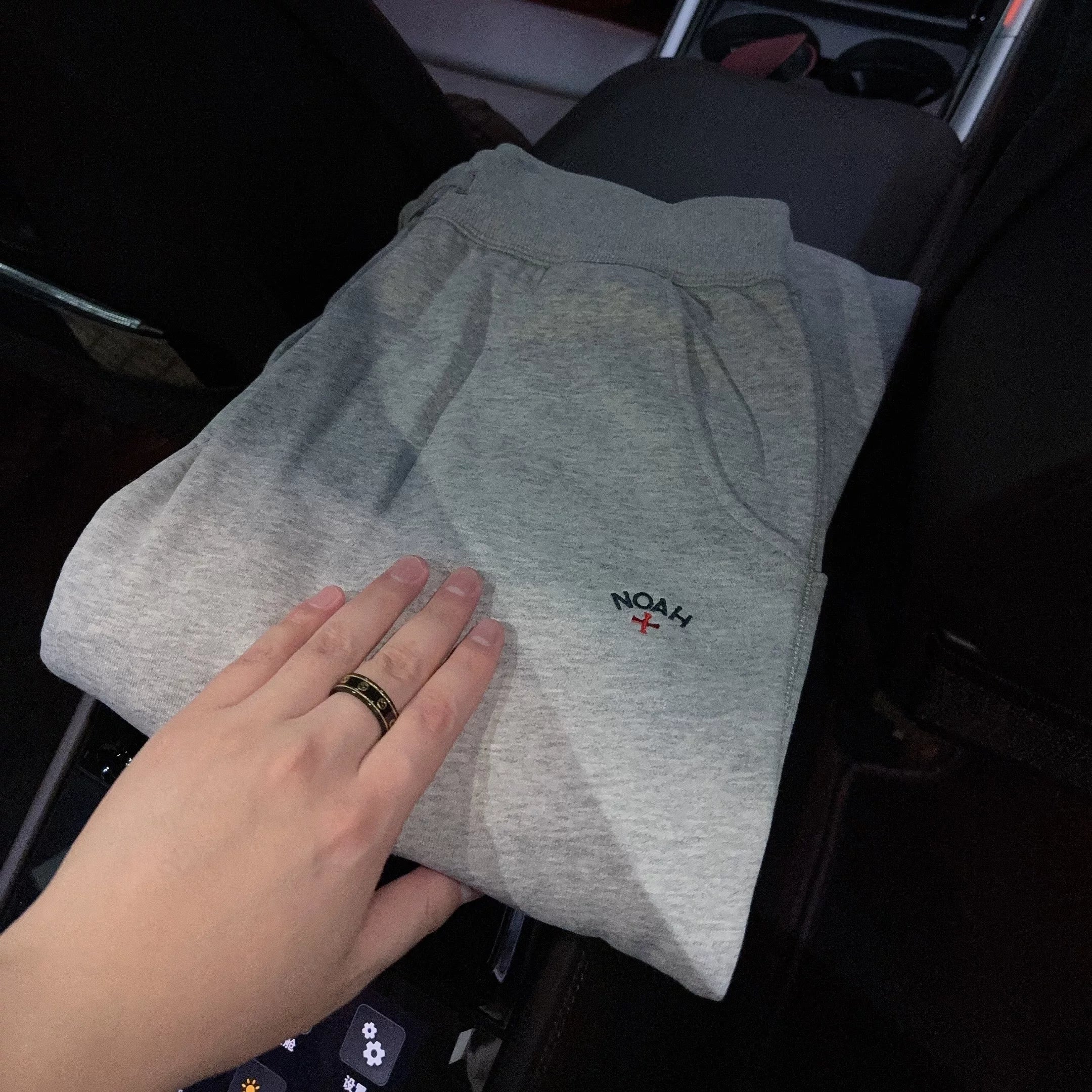 NOAH MARS Logo Embroidered Cross-Shape Micro Flared Pants