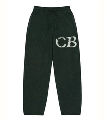Cole Buxton Dark Green Side Italic CB Logo Sweatpants